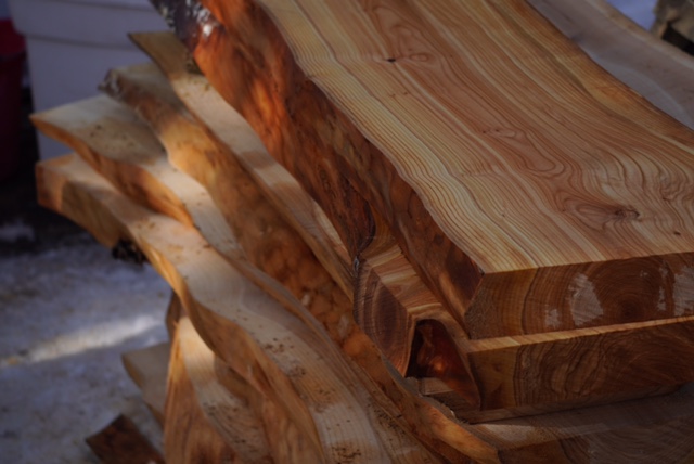 cherry wood stack